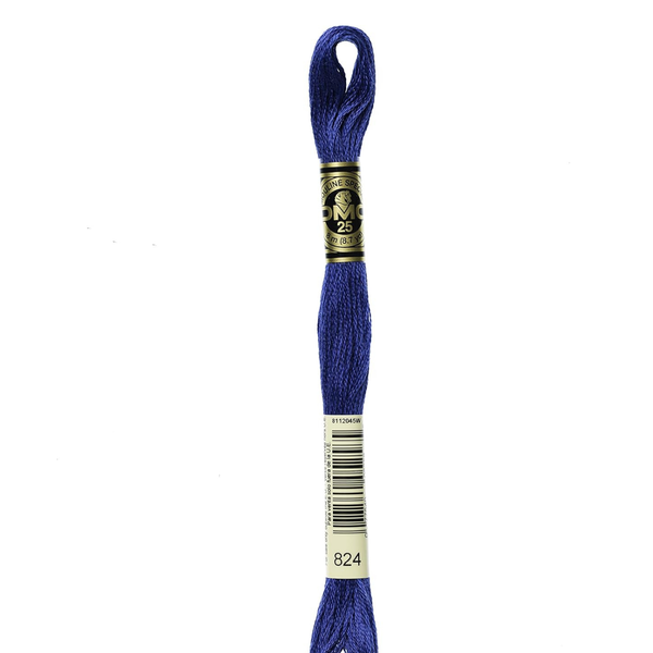 824 Marine Blue  - DMC Six Strand Embroidery Floss