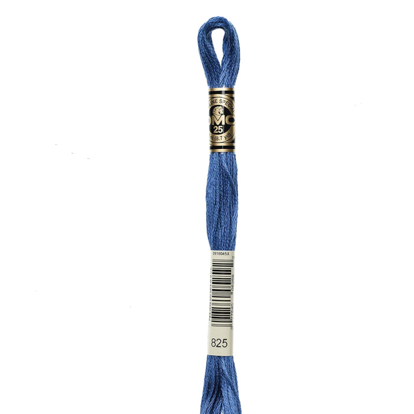 825 Gentian Blue - DMC Six Strand Embroidery Floss