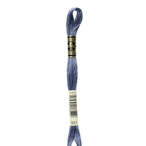 931 Blue Grey - DMC Six Strand Embroidery Floss