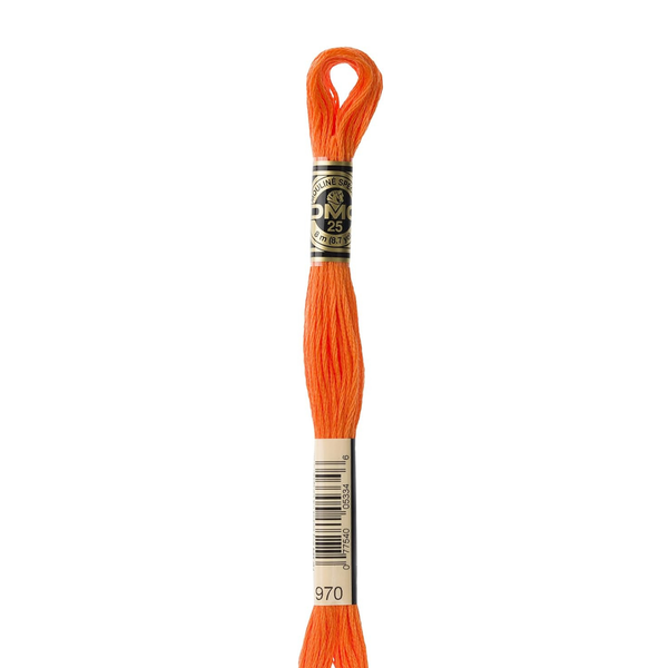 970 Neon Orange  - DMC Six Strand Embroidery Floss