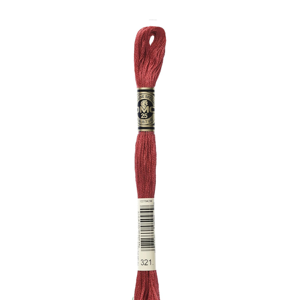 321 Carmine Red  - DMC Six Strand Embroidery Floss