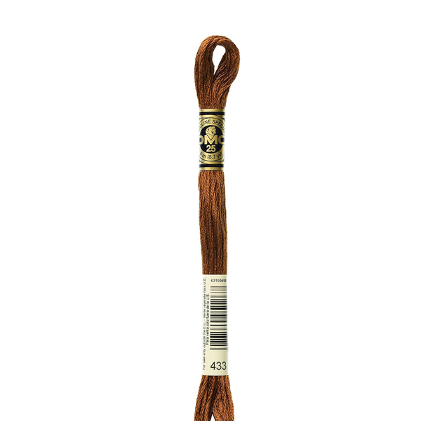 433 Chocolate - DMC Six Strand Embroidery Floss