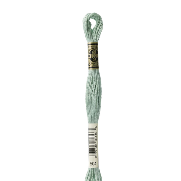 504 Very Lite Blue Green - DMC Six Strand Embroidery Floss