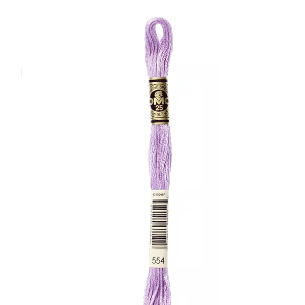 554 Pastel Purple - DMC Six Strand Embroidery Floss