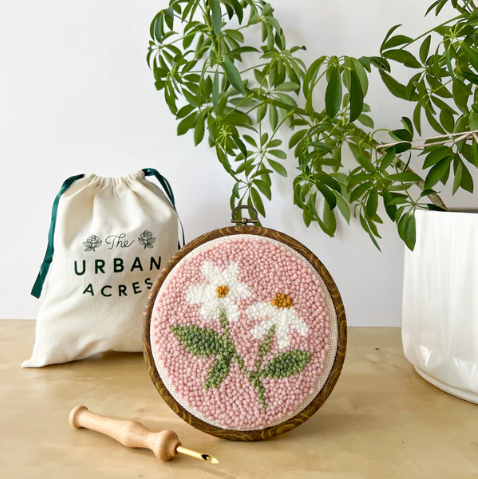 Pink Daisy Punch Needle Kit