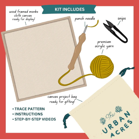 Spring Beetle Punch Needle Frame Kit