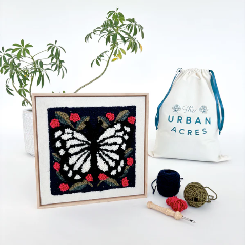 Spring Butterfly Punch Needle Frame Kit