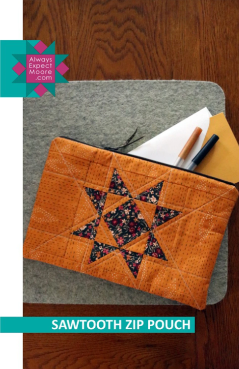 Sawtooth Zip Pouch Sewing Pattern