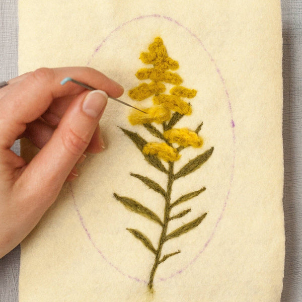 Goldenrod Wall Hanging Needle Felting Kit (Beginner)