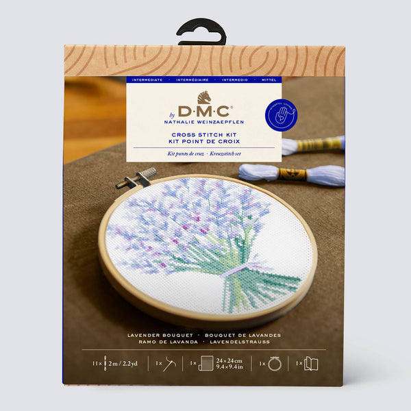 Lavender Bouquet Designer Cross Stitch Kit