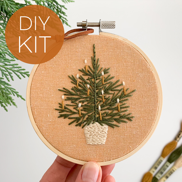 Vintage Christmas Tree Embroidery Kit