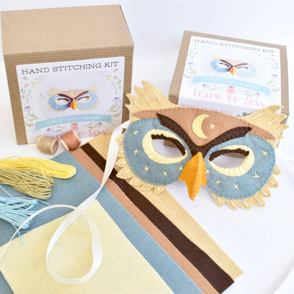 Felt Owl Mask Hand Sewing Kit