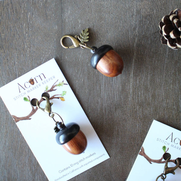 Little Acorn Stitch Marker Keeper