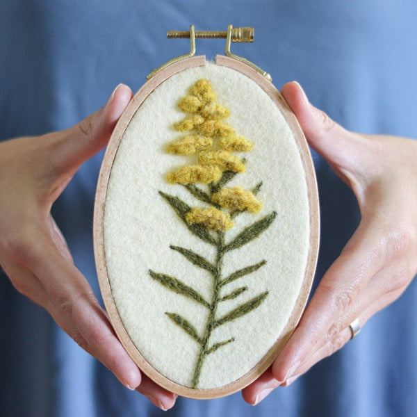 Goldenrod Wall Hanging Needle Felting Kit (Beginner)