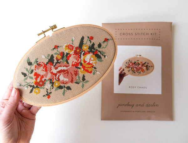 Rosy Chaos Cross-stitch Kit