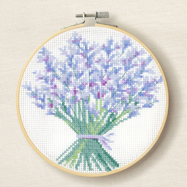 Lavender Bouquet Designer Cross Stitch Kit